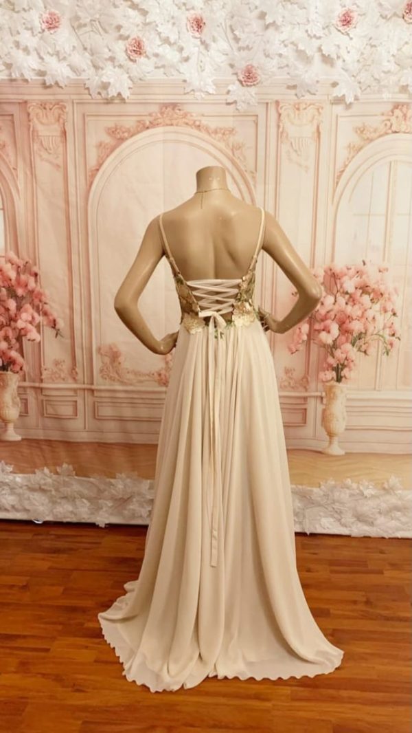 A-line dress, illusion Corset, floral lace bodice lace-up back, Pretoria East