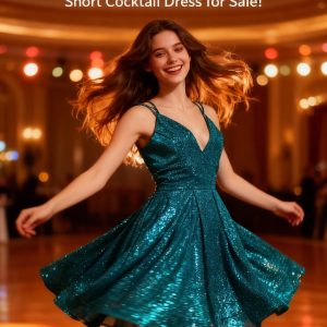 Aqua Glitter dress