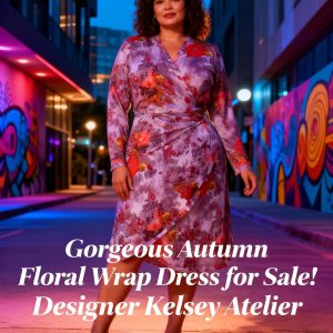 Wrap Dress Autumn Floral long sleeves