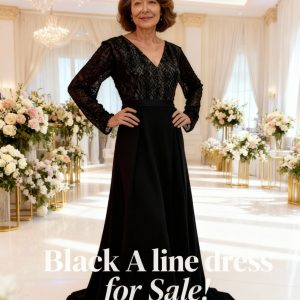 Black A line dress for sale!