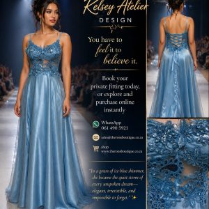 Blue illusion dress
