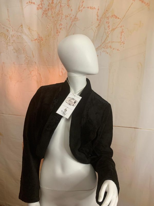 Black Stunning Bolero with long sleeves - Size: 12 (US) Theron's Fashion and Bridal Boutique