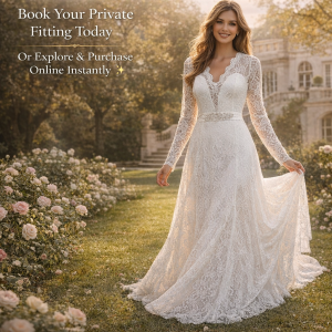 Full lace wedding gown