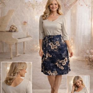 Navy Floral Dress