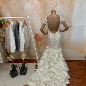 Off White Mermaid Wedding Dress Theron's Fashion and Bridal Boutique