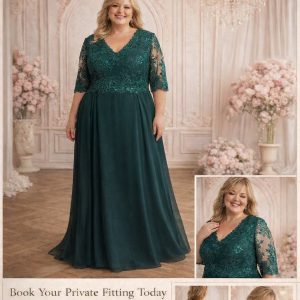 Green dress lace sleeves
