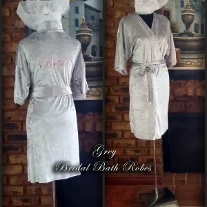 Grey Bride Bathrobe Pretoria Easr