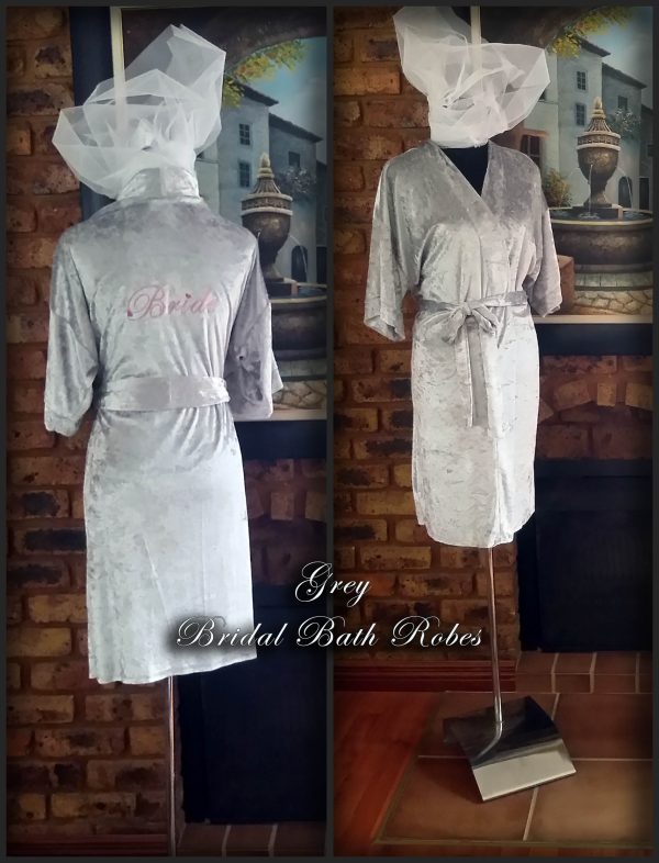 Grey Bride Bathrobe Pretoria Easr
