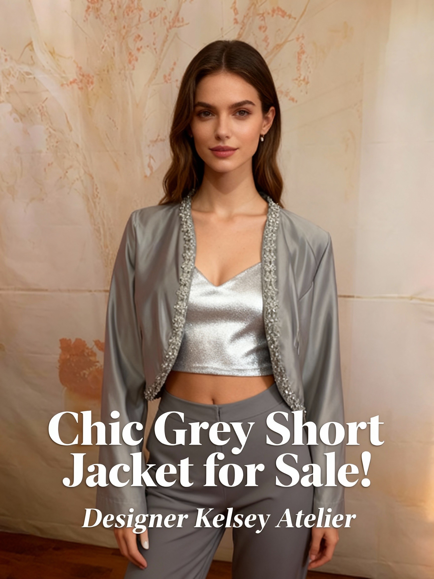 Grey short jacket for sale!