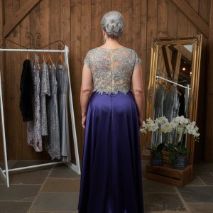 Silver and Poppy Blue Dress