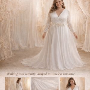 Wedding Dress with Lace Sleeves