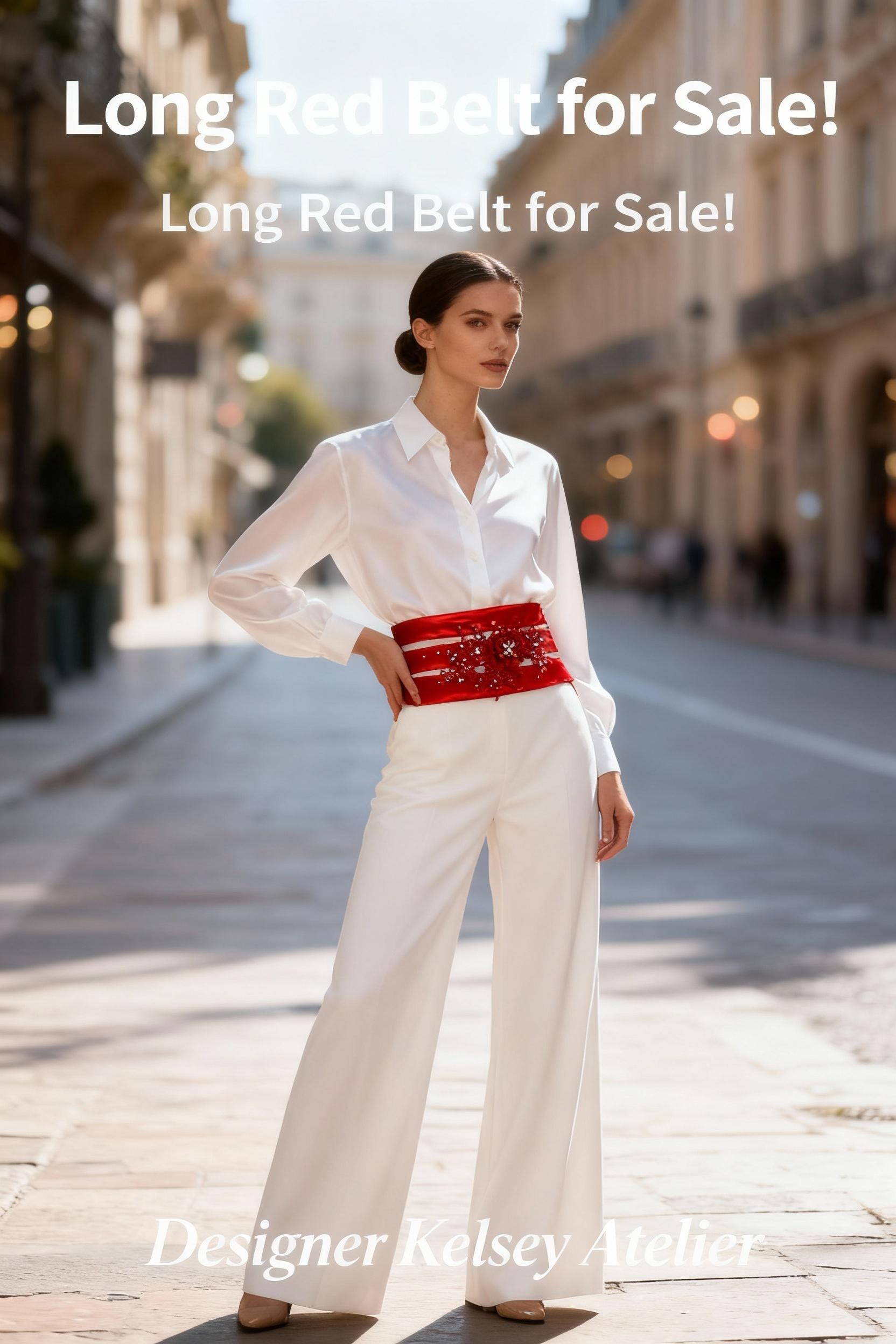 Long red belt for Sale!