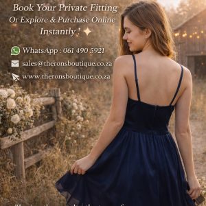 Navy Halterneck Short Dress