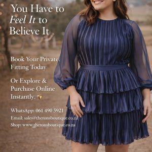 Navy dress with puff sleeves