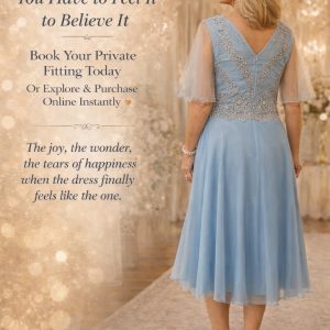 Powder Blue Tea length Dress