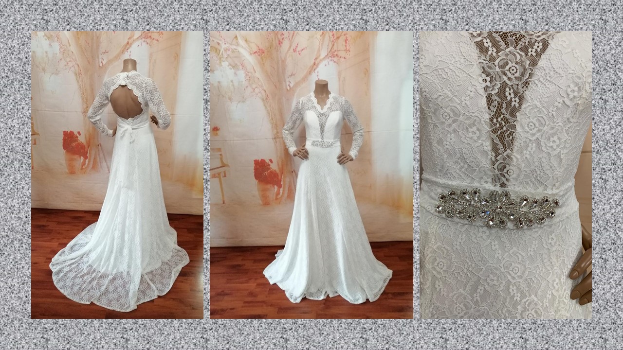 Off White Full Lace Wedding Dress Theron's Fashion and Bridal Boutique