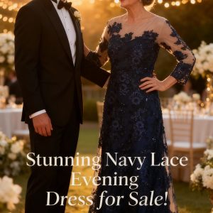 Navy Lace dress for sale!