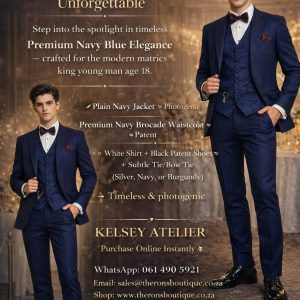 Navy Waistcoat and Trousers Small