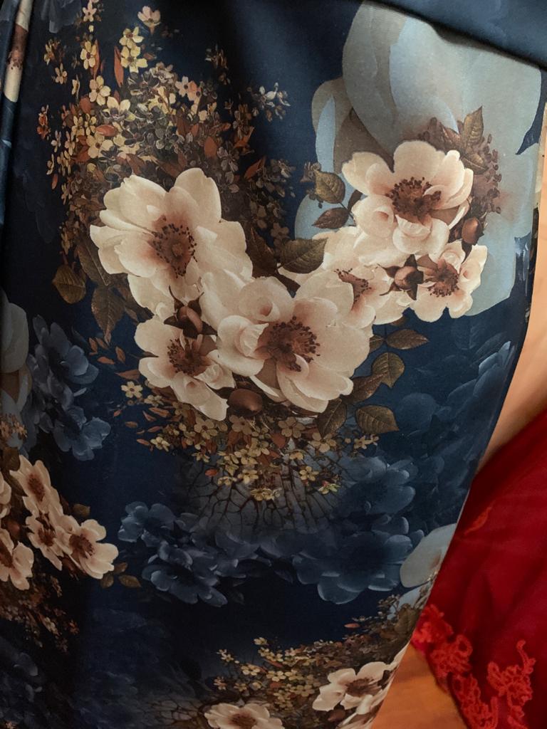 Navy Floral fabric