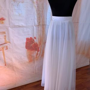 Off White Tulle Skirt