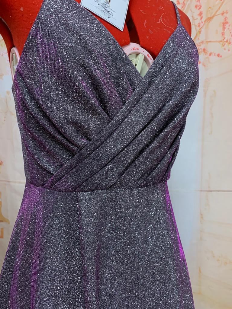 Silver and Purple dress