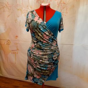 Blue and Pink Short Dress