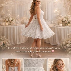 White Short Lace Dress