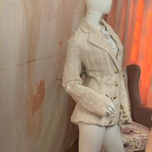 Cream Jacket with Beautiful buttons - Size 12 - 14 (US) Theron's Fashion and Bridal Boutique