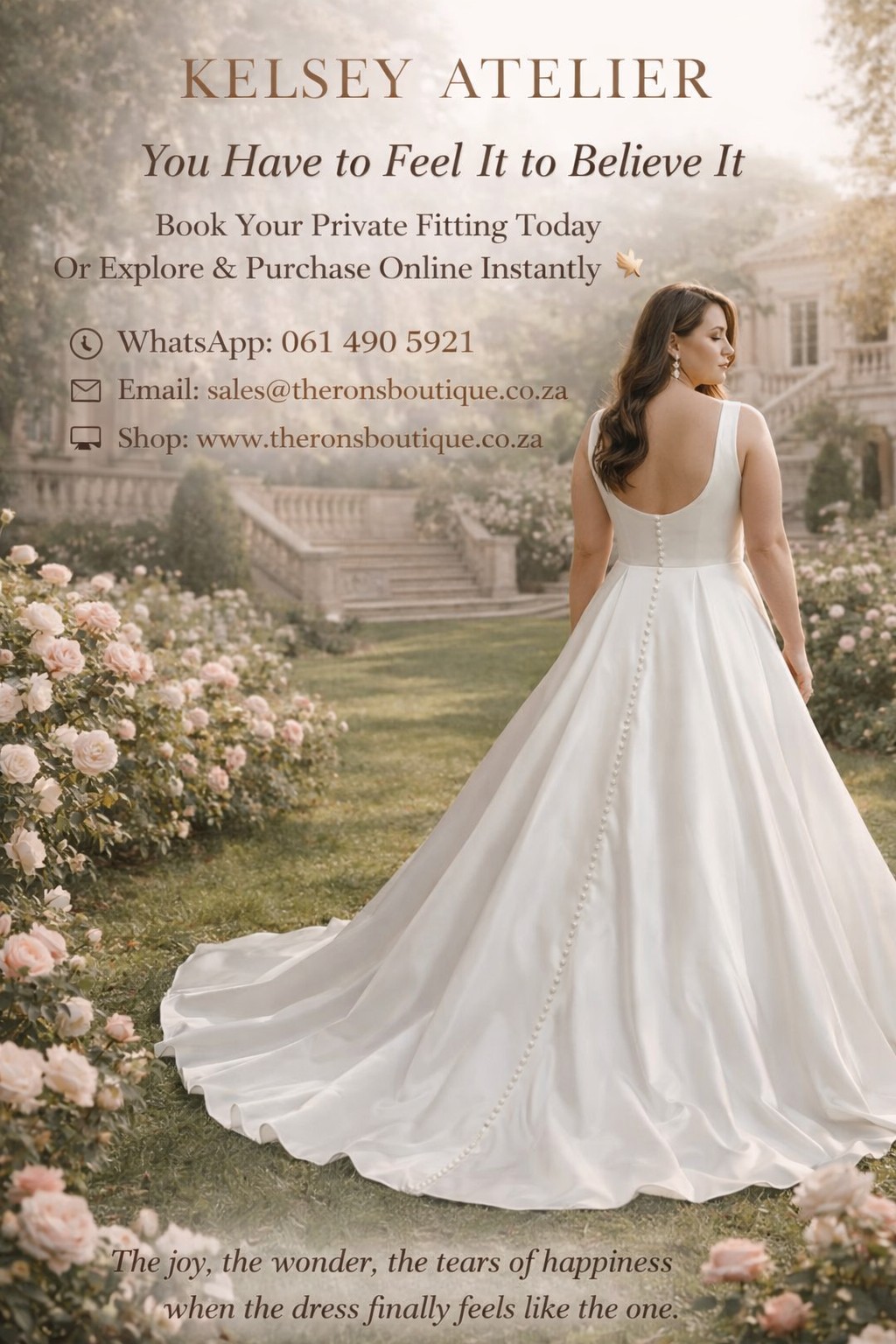 Off White Wedding Dress with petticoat