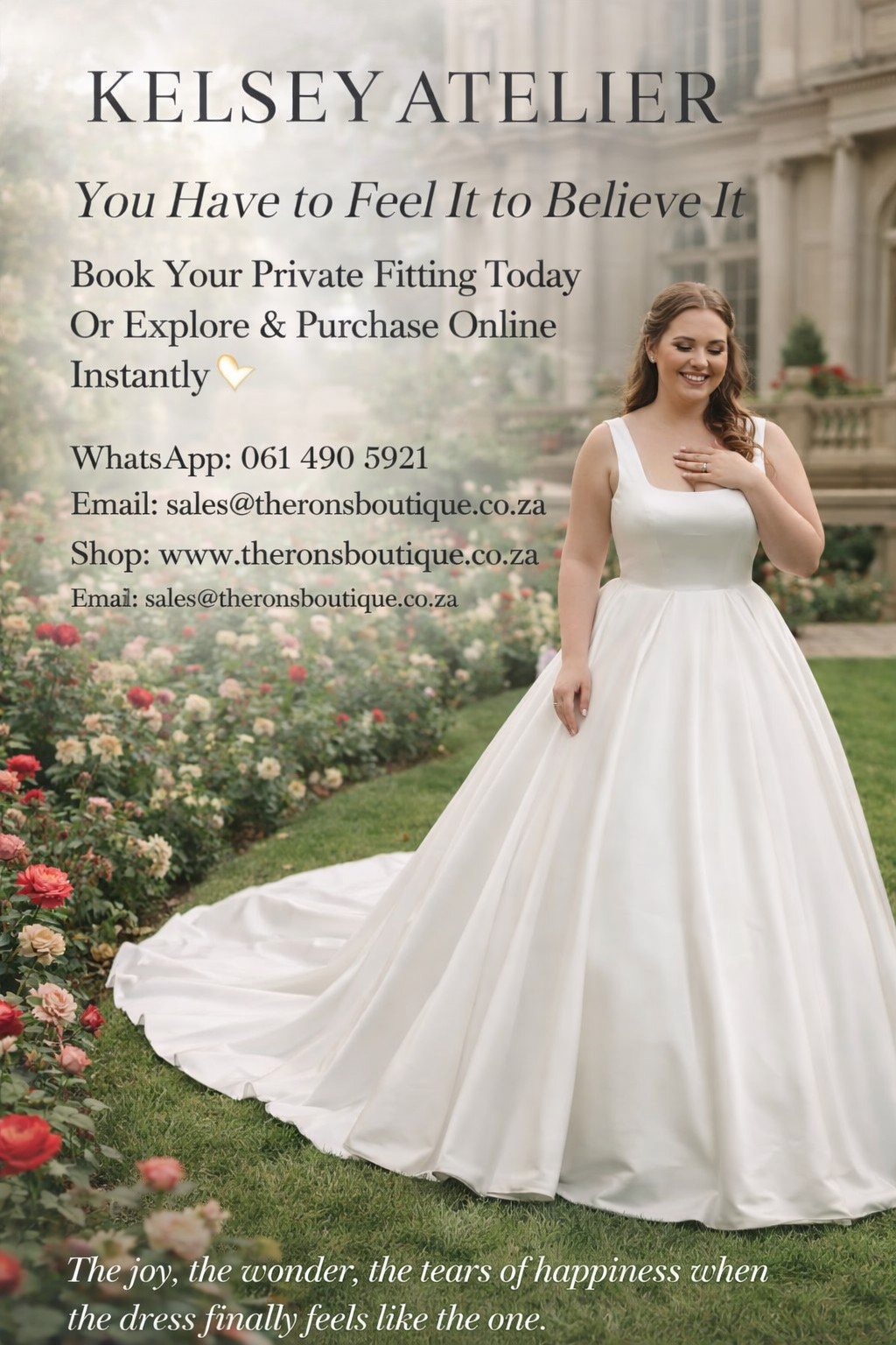 Off White wedding dress with petticoat