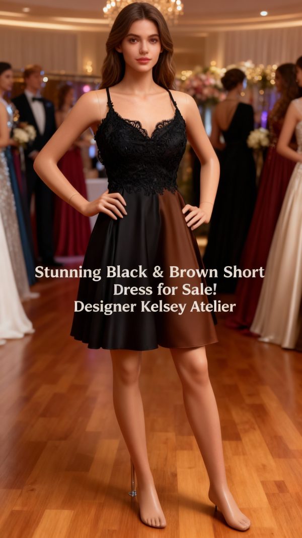Black and Brown Short Dress