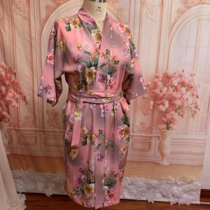 Floral Bathrobe Pink
