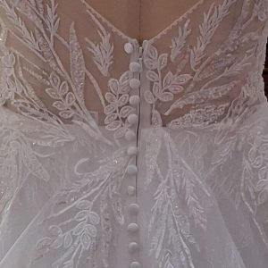 A Line Ivory Wedding Dress with sleeves