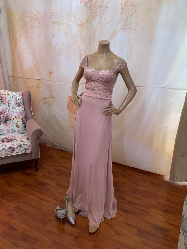 Dusty Pink Fit & Flare Dress. Pretoria East Theron's Boutique